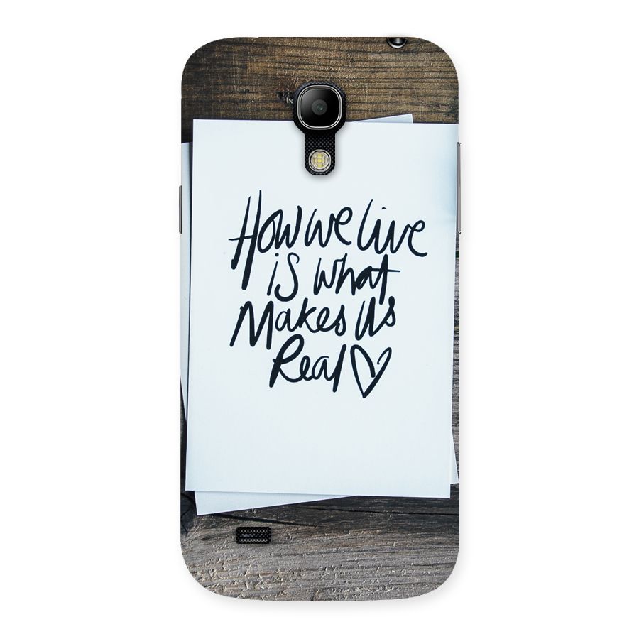 How We Live Back Case for Galaxy S4 Mini