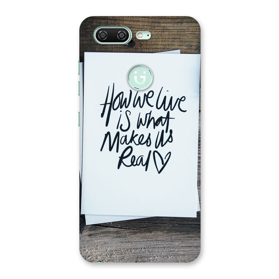 How We Live Back Case for Gionee S10