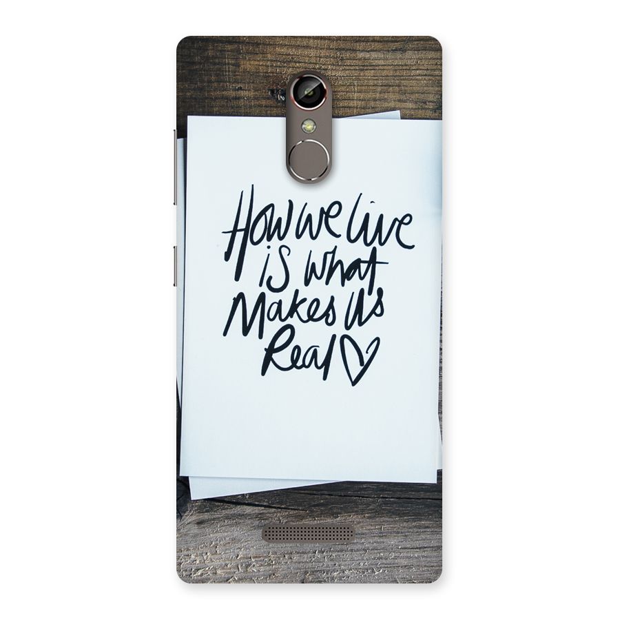 How We Live Back Case for Gionee S6s