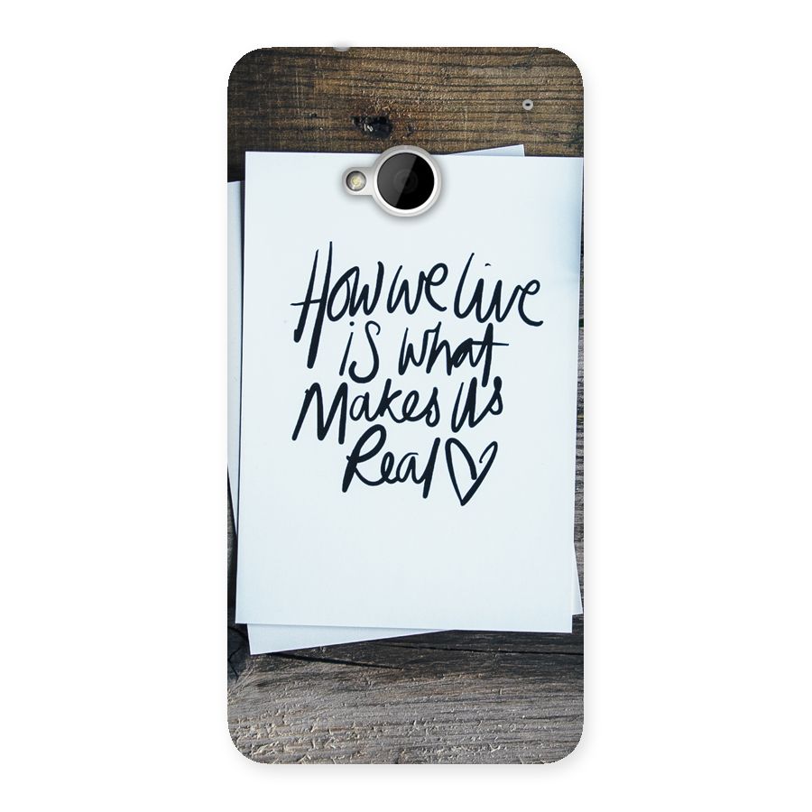 How We Live Back Case for HTC One M7
