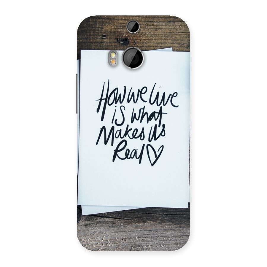 How We Live Back Case for HTC One M8
