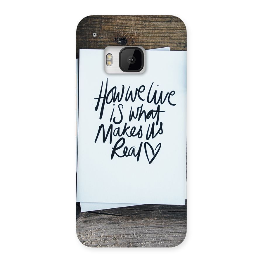 How We Live Back Case for HTC One M9
