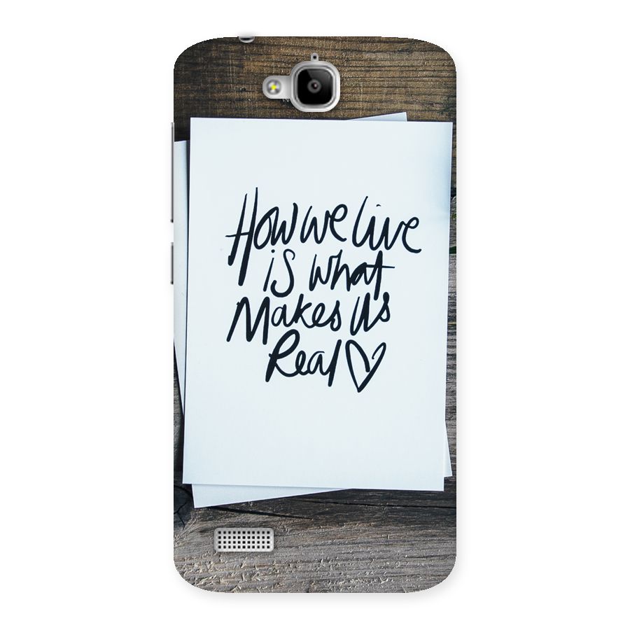 How We Live Back Case for Honor Holly