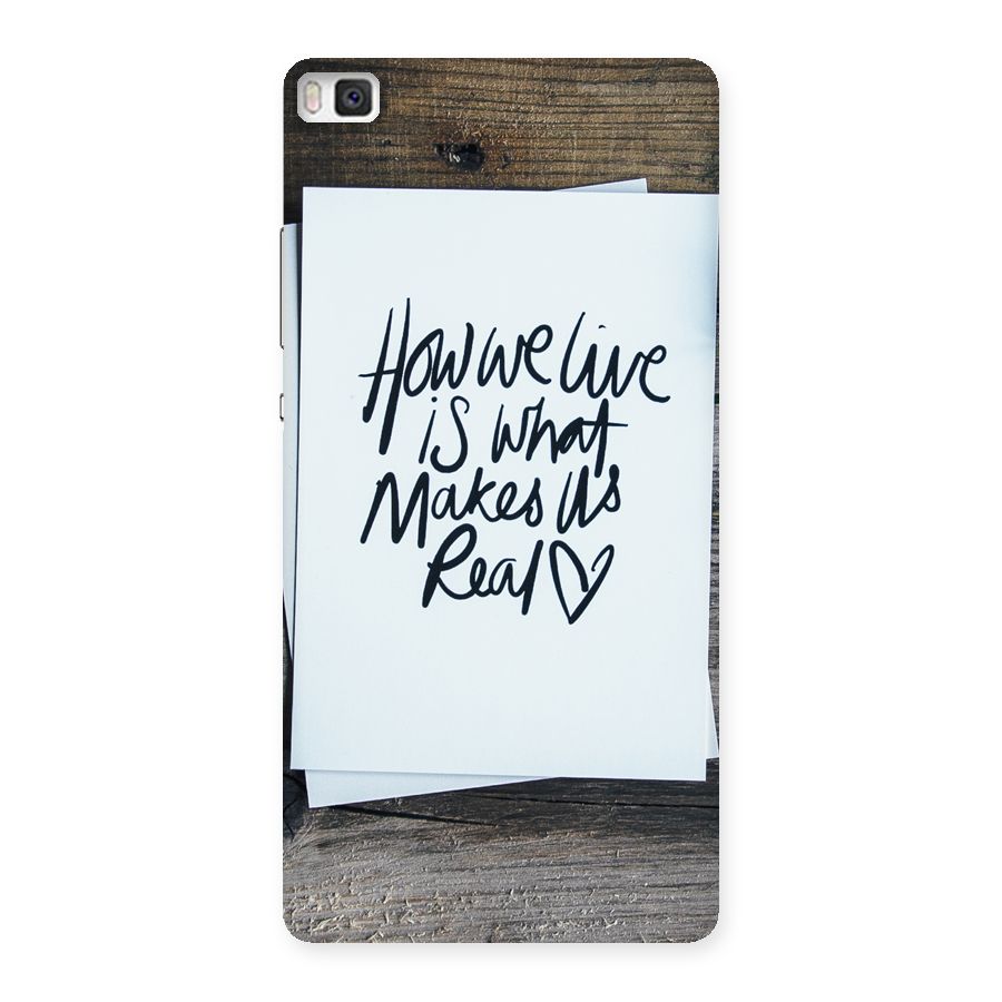 How We Live Back Case for Huawei P8