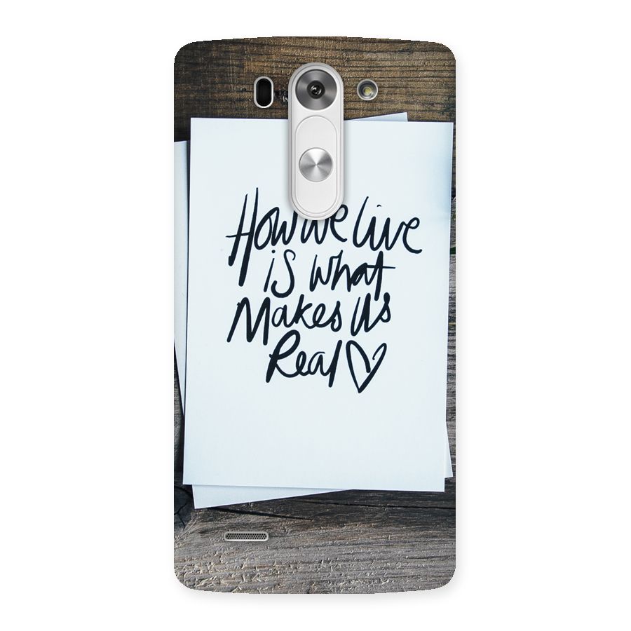 How We Live Back Case for LG G3 Mini
