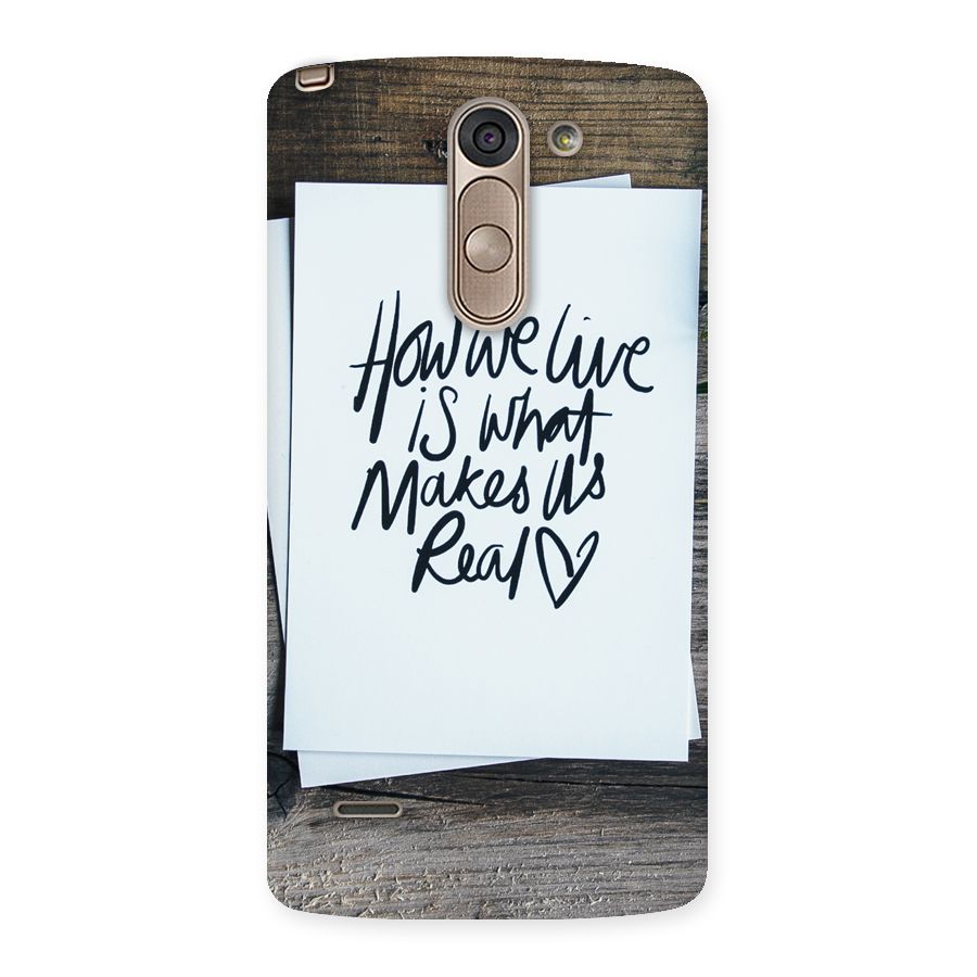 How We Live Back Case for LG G3 Stylus