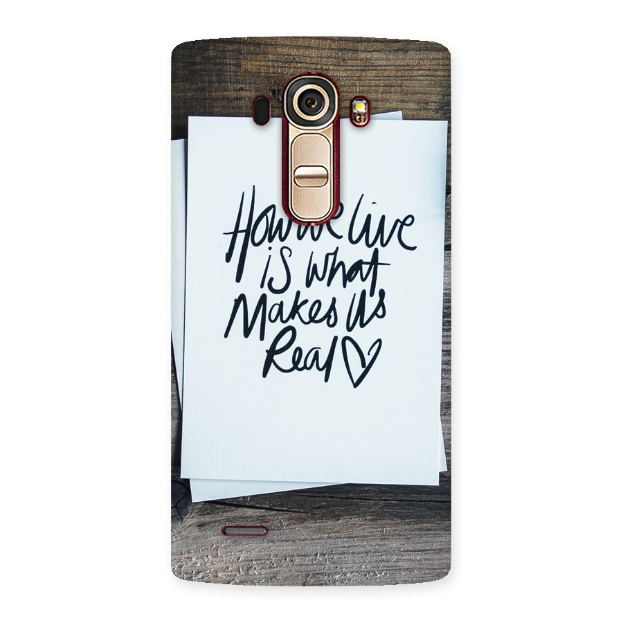 How We Live Back Case for LG G4