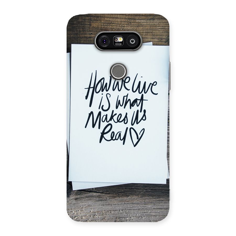 How We Live Back Case for LG G5