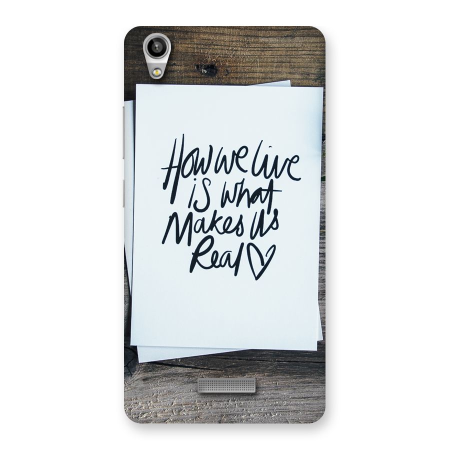 How We Live Back Case for Lava-Pixel-V1