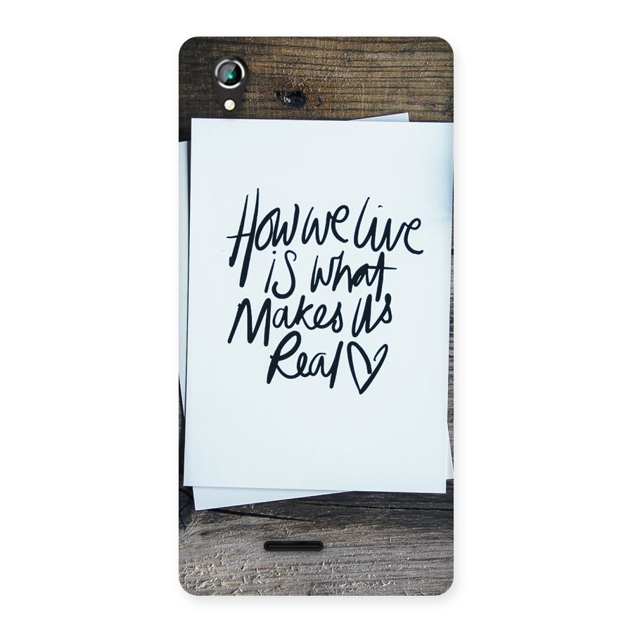 How We Live Back Case for Lava Iris 800