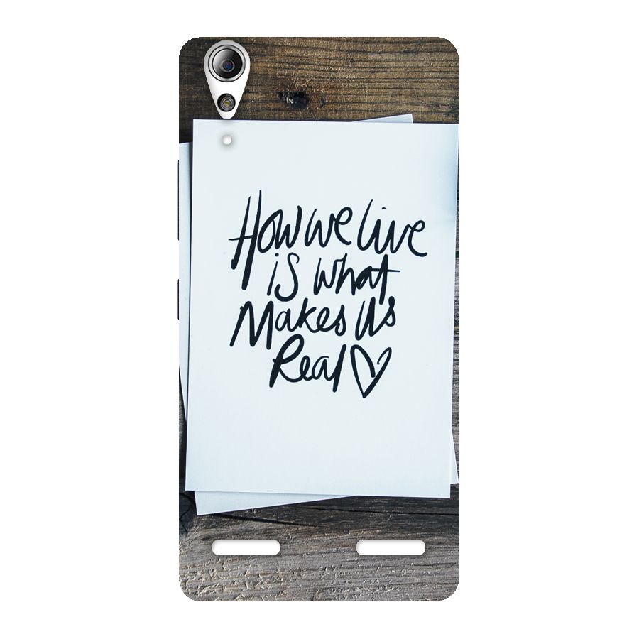 How We Live Back Case for Lenovo A6000 Plus