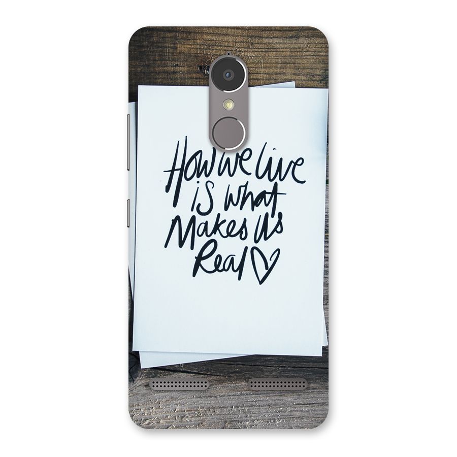 How We Live Back Case for Lenovo K6