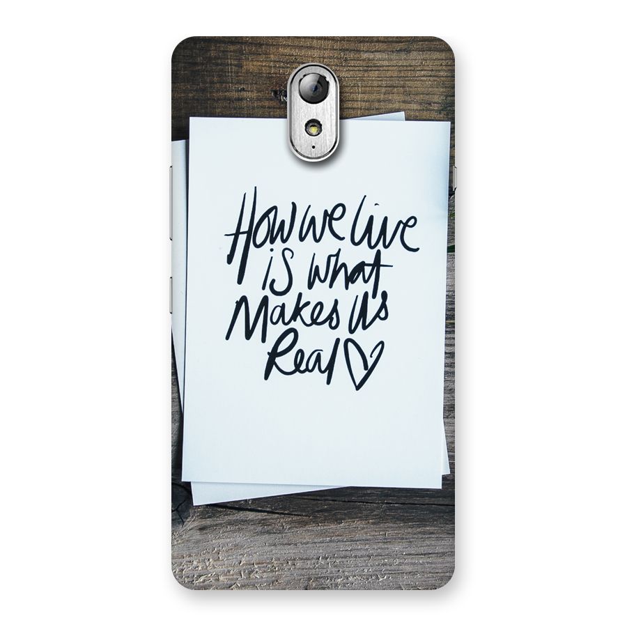 How We Live Back Case for Lenovo Vibe P1M