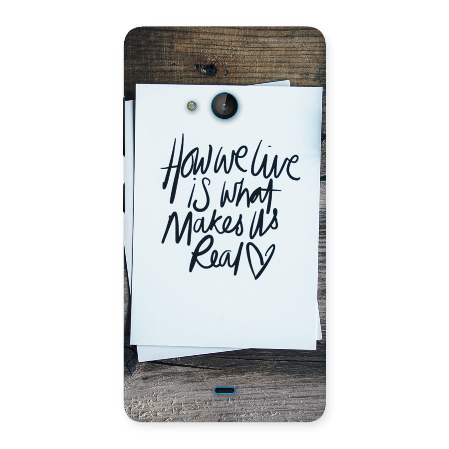 How We Live Back Case for Lumia 540