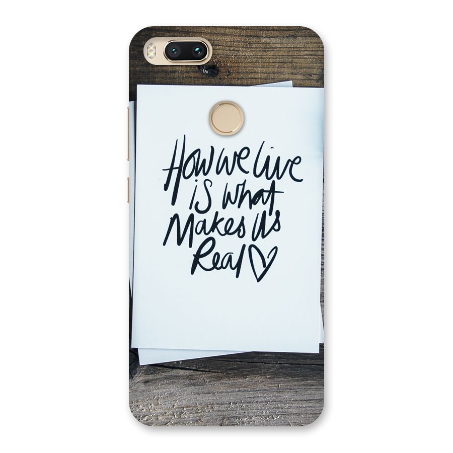 How We Live Back Case for Mi A1