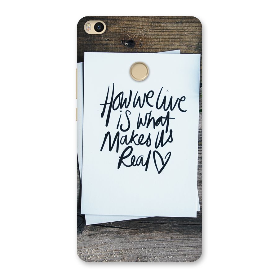 How We Live Back Case for Mi Max 2