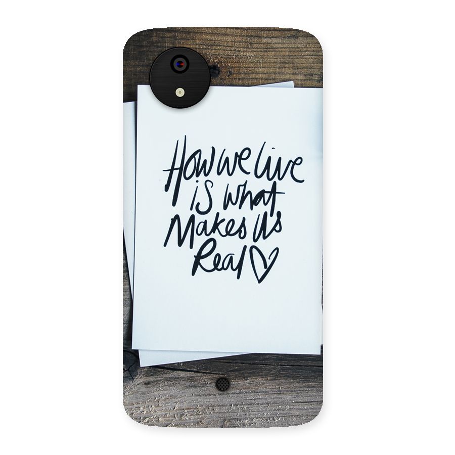 How We Live Back Case for Micromax Canvas A1