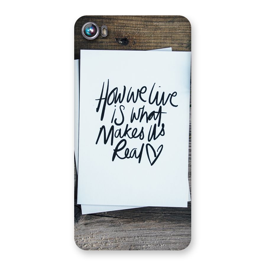 How We Live Back Case for Micromax Canvas Fire 4 A107