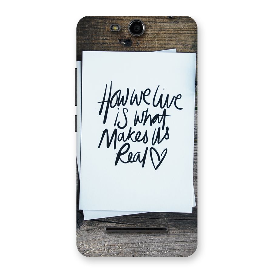 How We Live Back Case for Micromax Canvas Juice 3 Q392