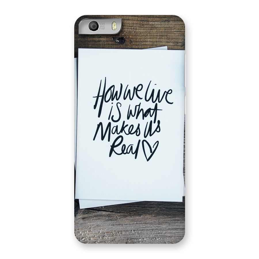 How We Live Back Case for Micromax Canvas Knight 2