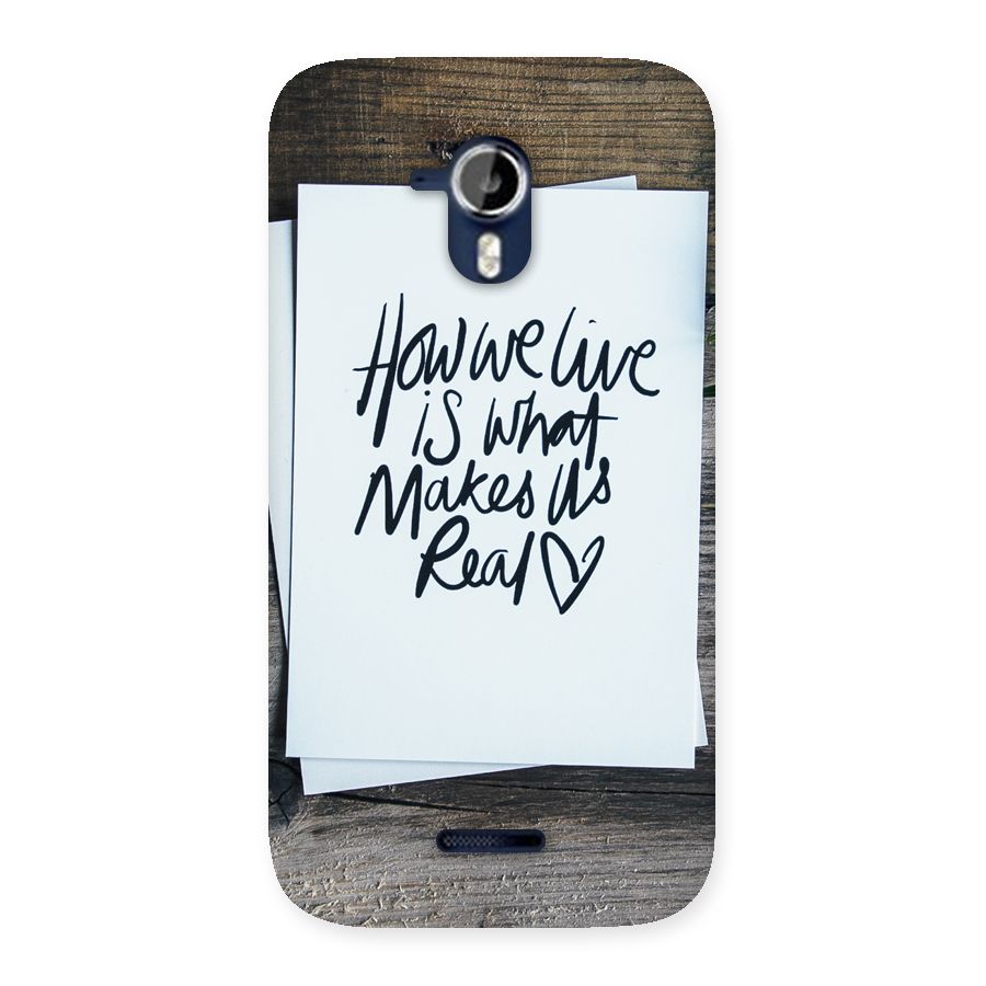 How We Live Back Case for Micromax Canvas Magnus A117