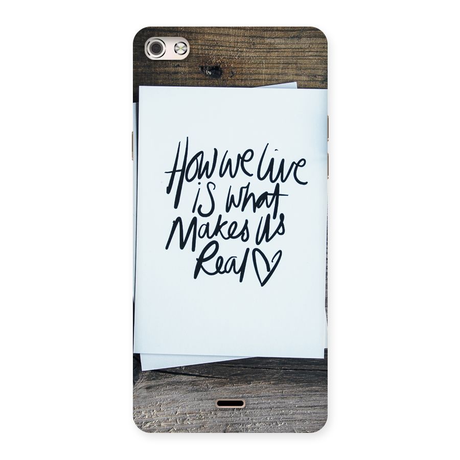 How We Live Back Case for Micromax Canvas Silver 5