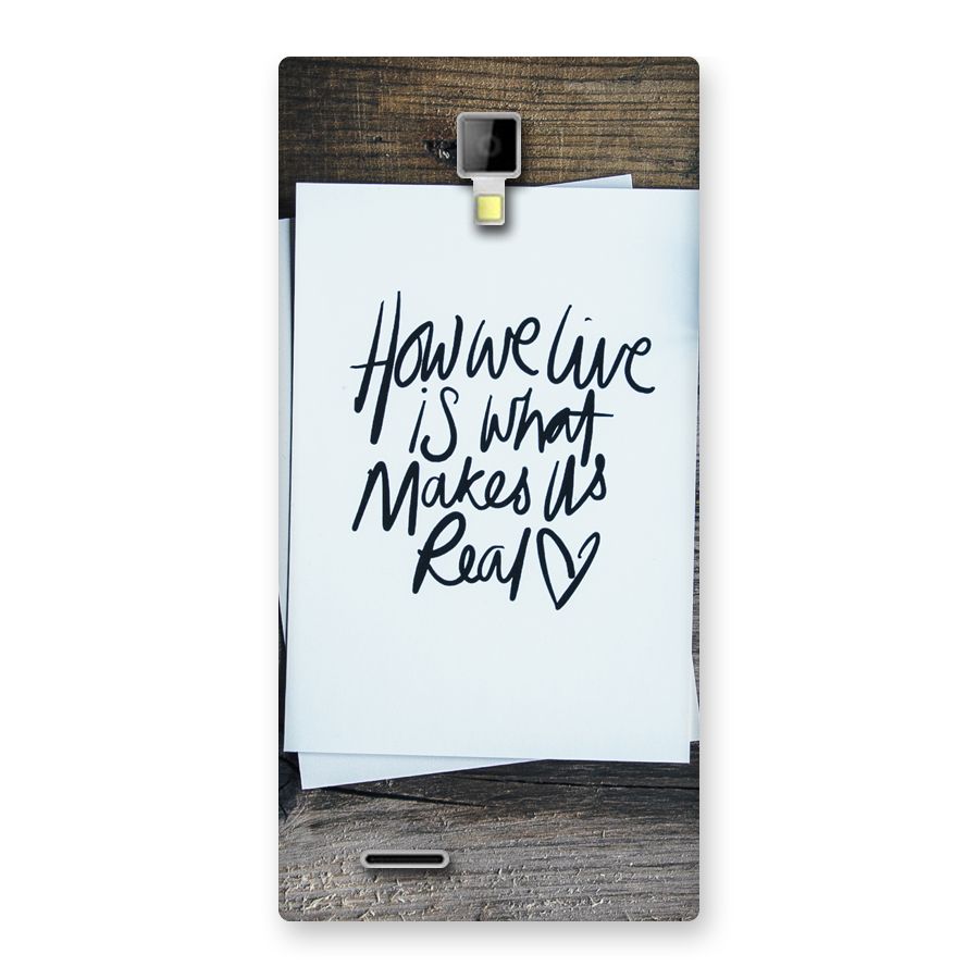 How We Live Back Case for Micromax Canvas Xpress A99