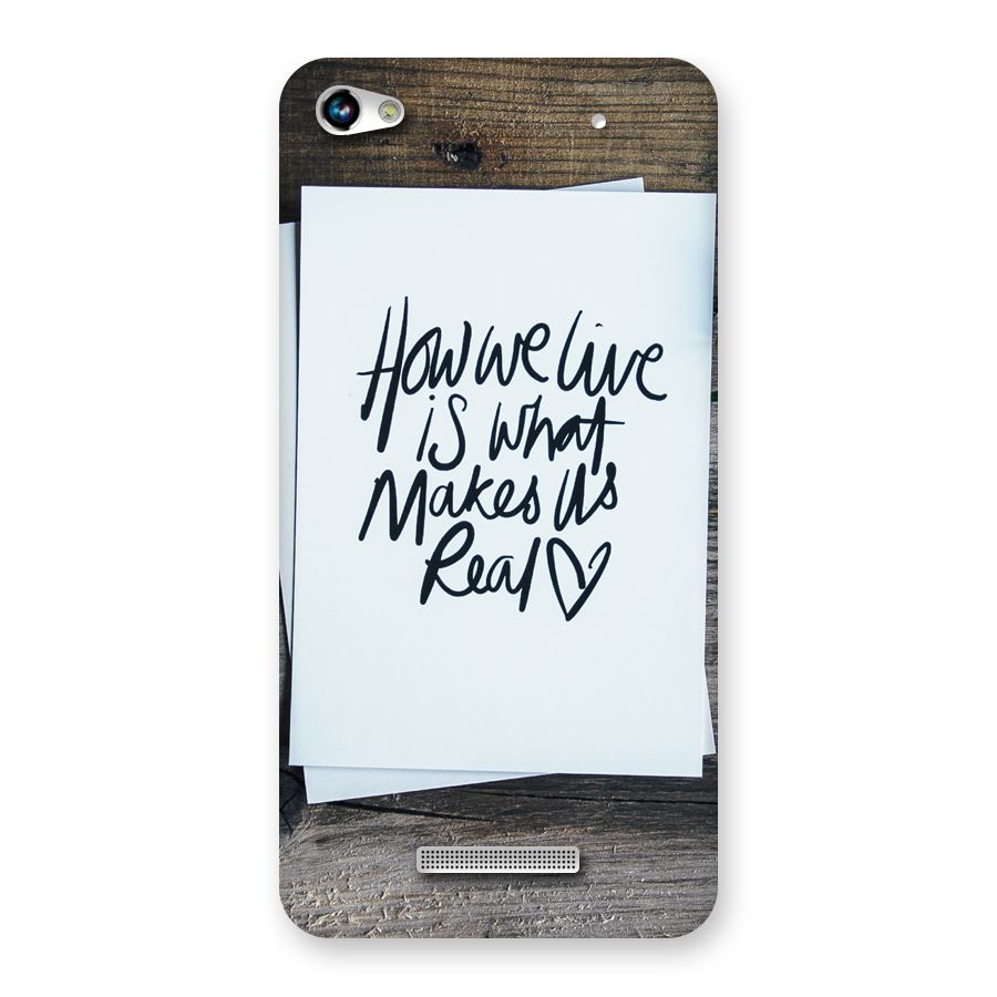 How We Live Back Case for Micromax Hue 2