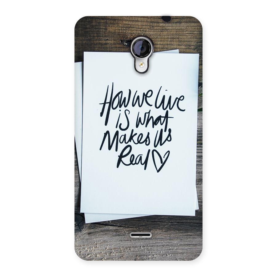 How We Live Back Case for Micromax Unite 2 A106