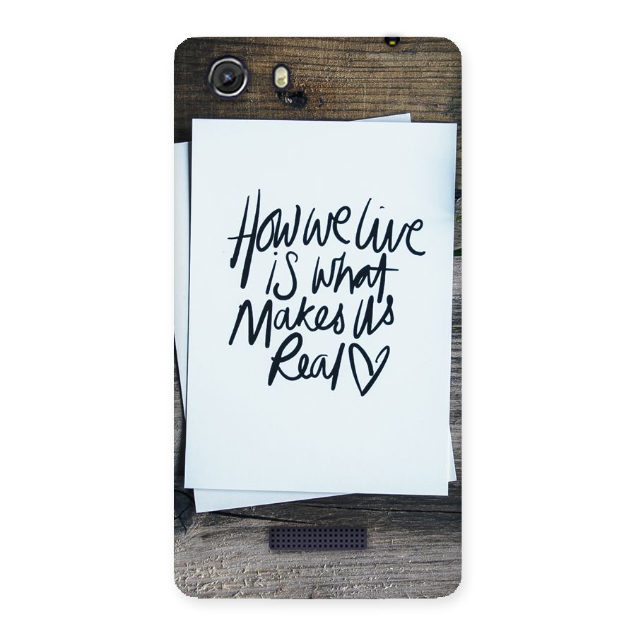 How We Live Back Case for Micromax Unite 3