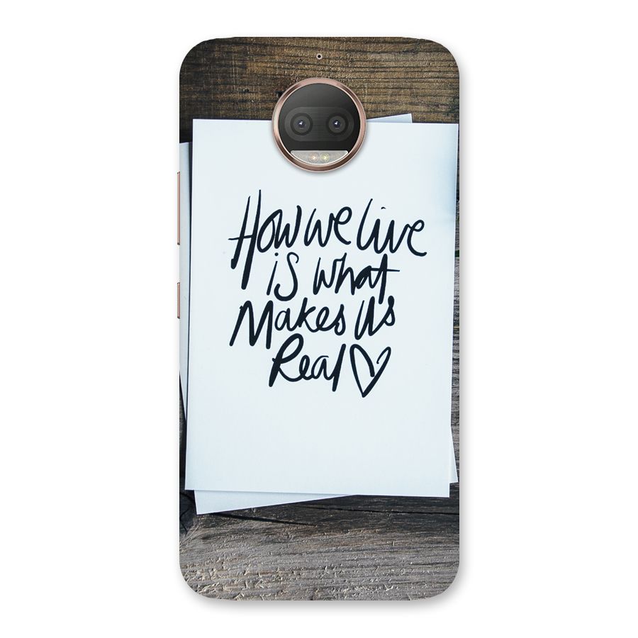 How We Live Back Case for Moto G5s Plus
