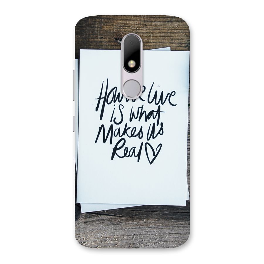 How We Live Back Case for Moto M
