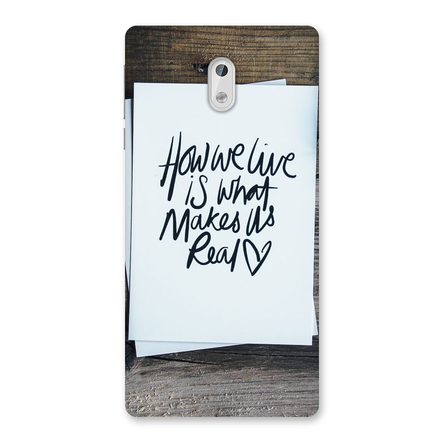 How We Live Back Case for Nokia 3