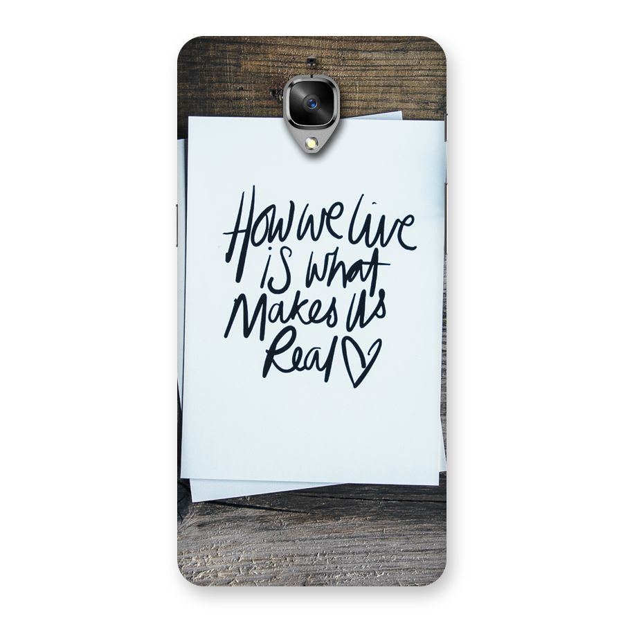 How We Live Back Case for OnePlus 3