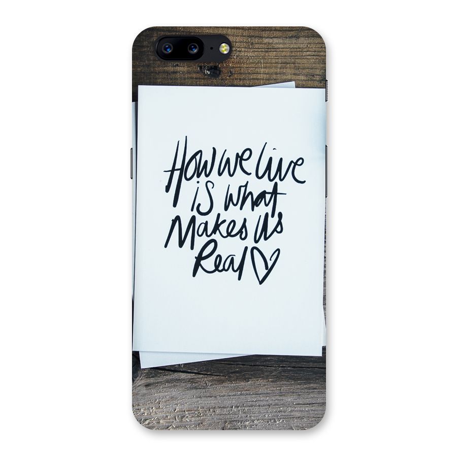 How We Live Back Case for OnePlus 5