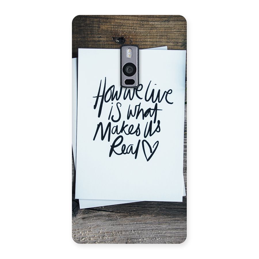 How We Live Back Case for OnePlus Two