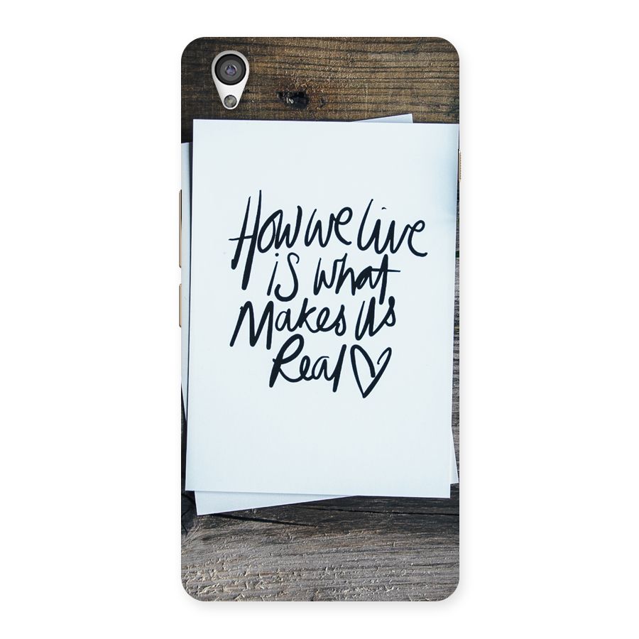 How We Live Back Case for OnePlus X