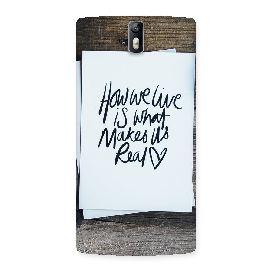 How We Live Back Case for One Plus One