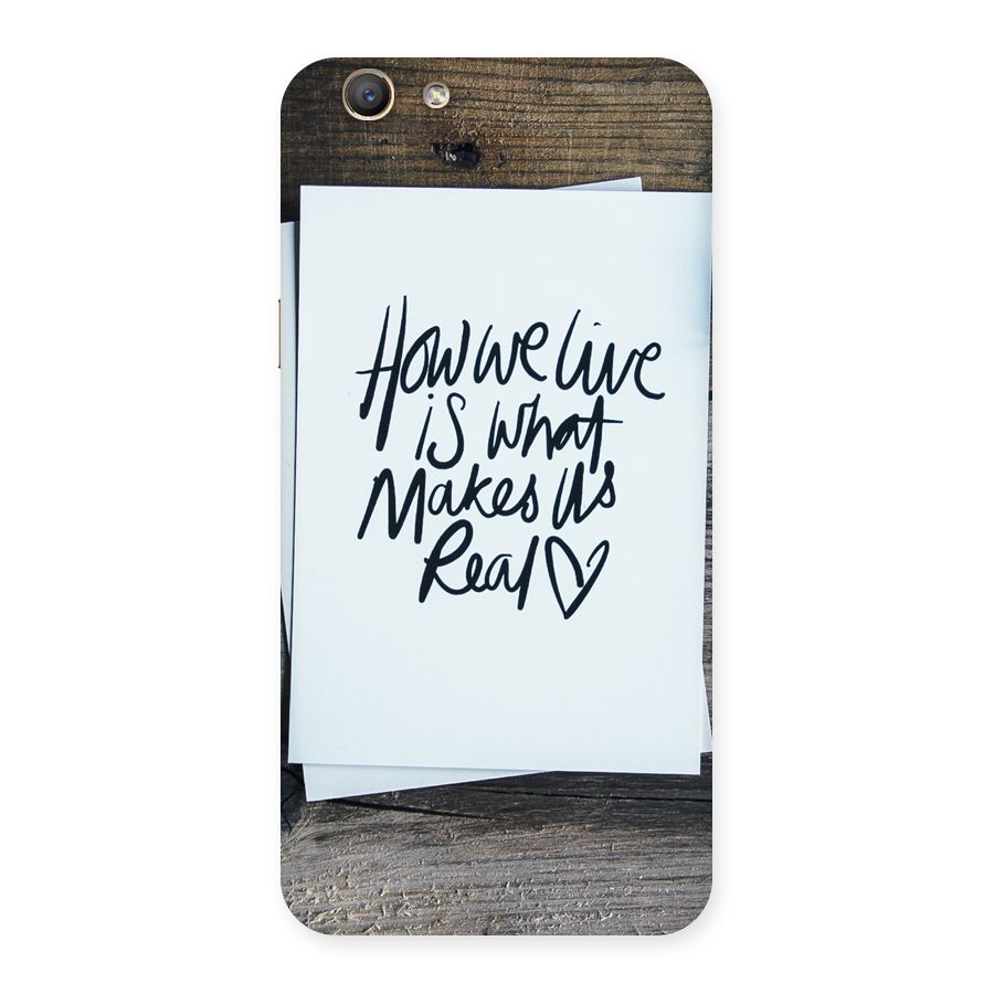 How We Live Back Case for Oppo F1s