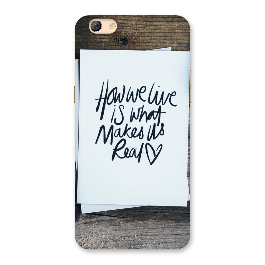 How We Live Back Case for Oppo F3 Plus