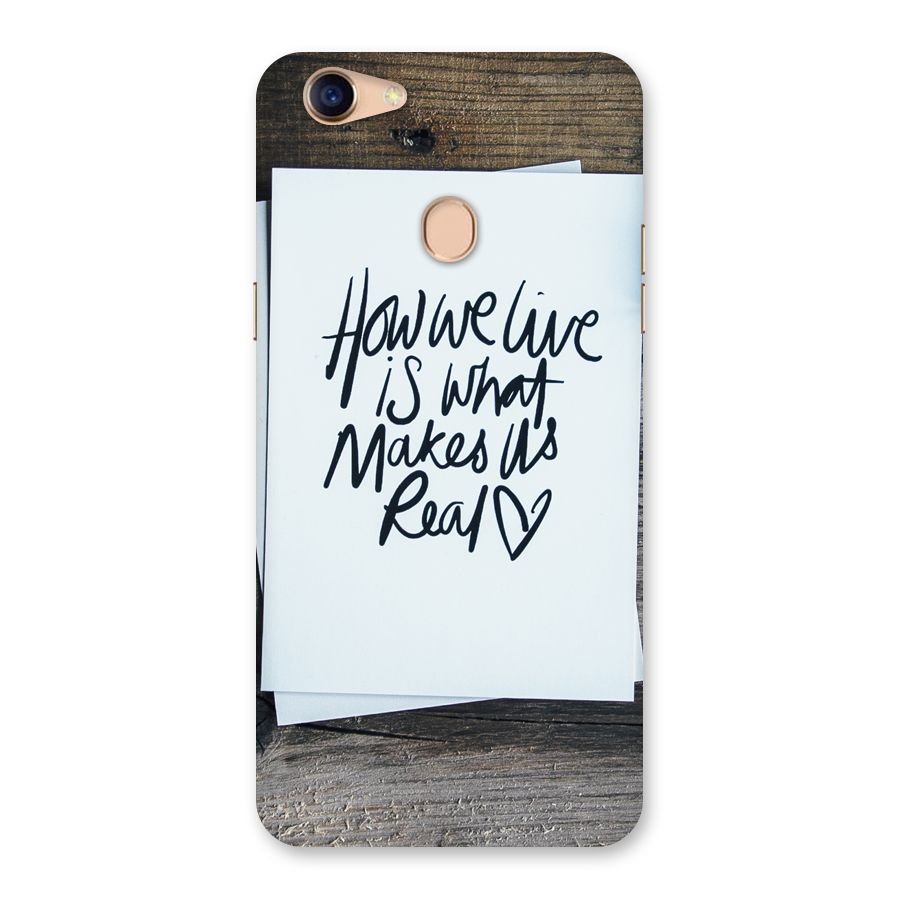 How We Live Back Case for Oppo F5