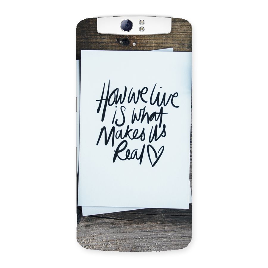 How We Live Back Case for Oppo N1