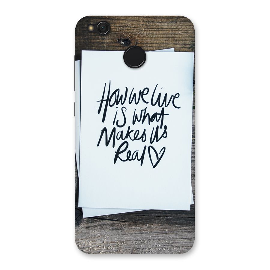 How We Live Back Case for Redmi 4