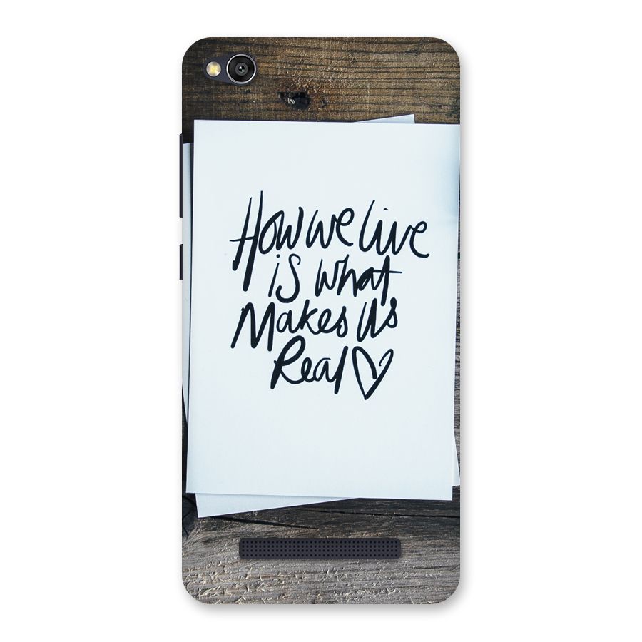 How We Live Back Case for Redmi 4A