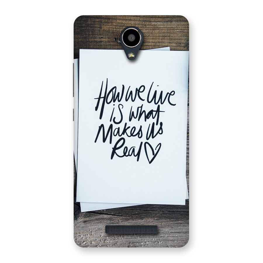 How We Live Back Case for Redmi Note 2