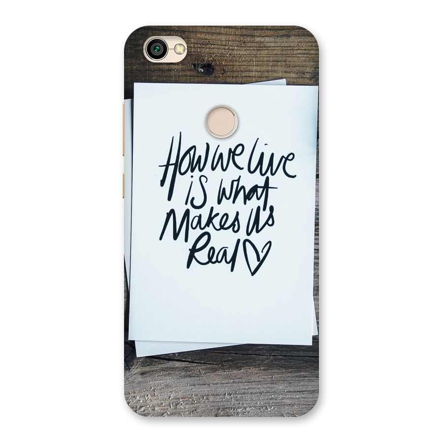 How We Live Back Case for Redmi Y1 2017