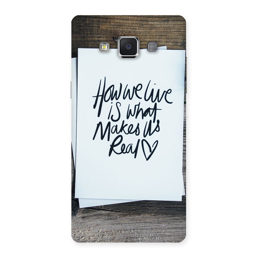 How We Live Back Case for Samsung Galaxy A5