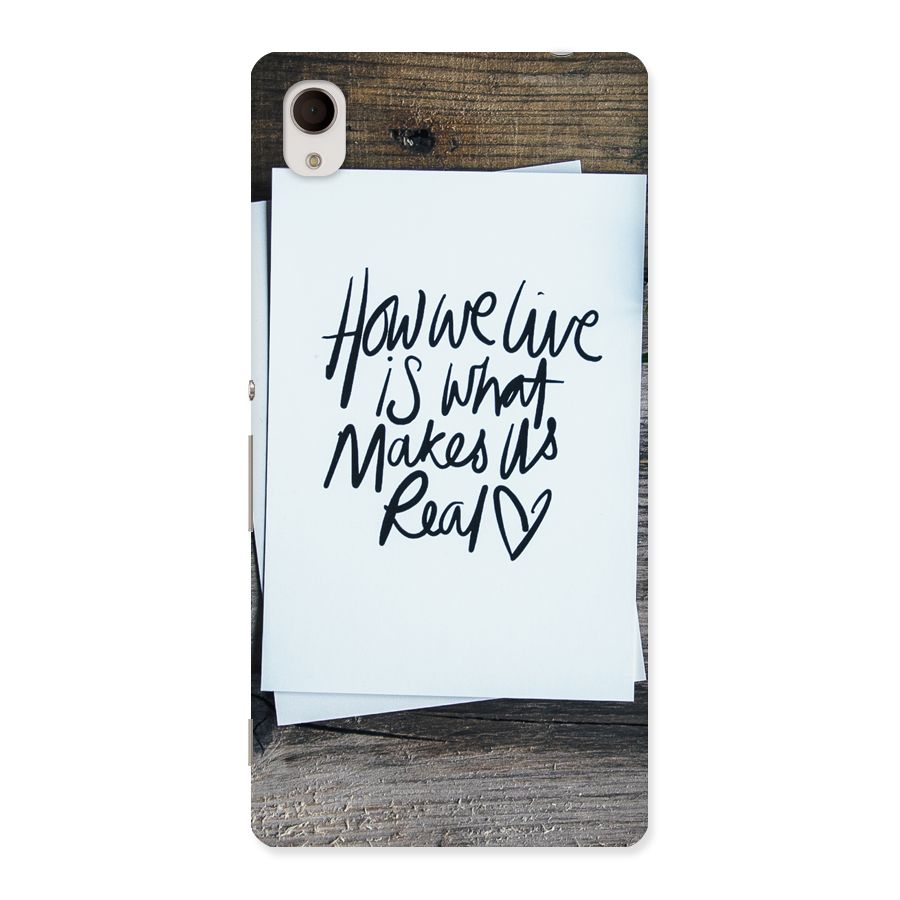 How We Live Back Case for Sony Xperia M4