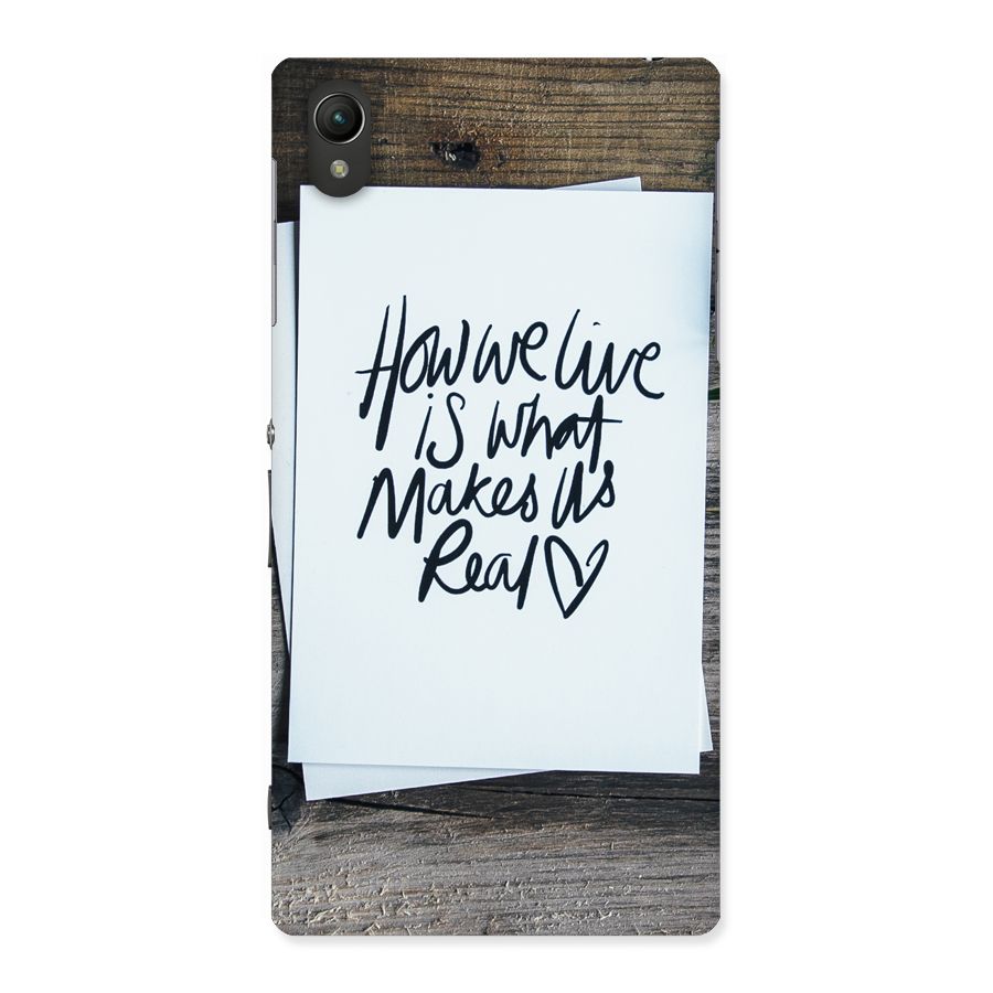 How We Live Back Case for Sony Xperia Z1