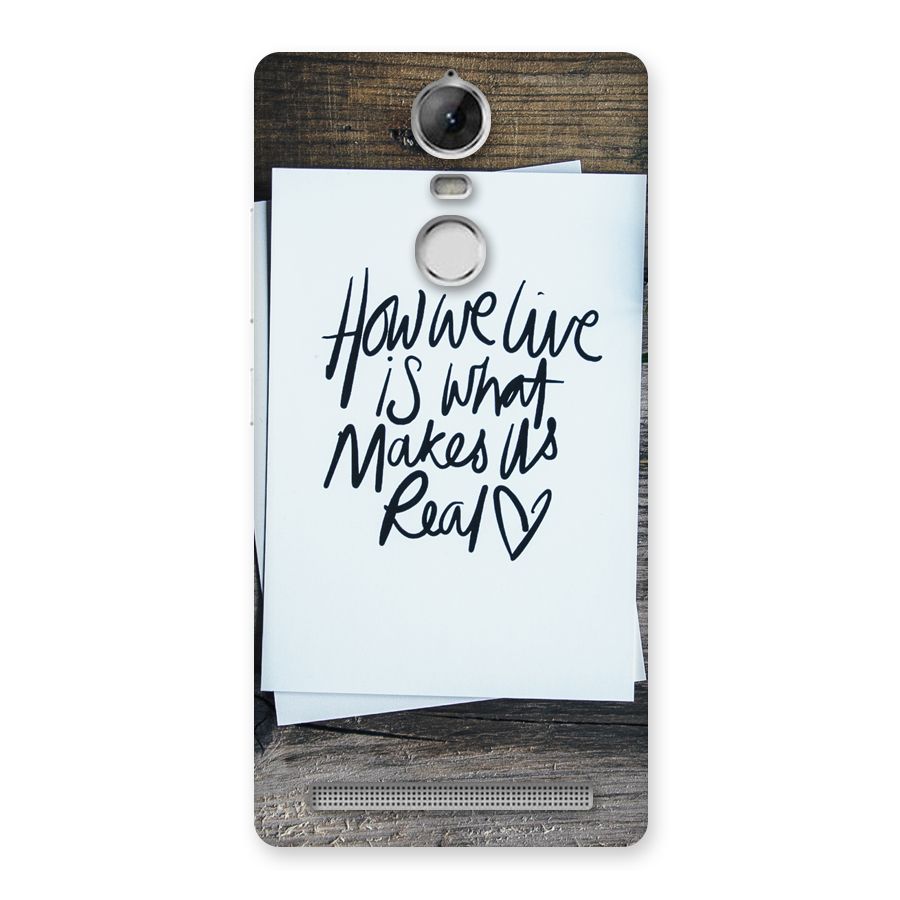 How We Live Back Case for Vibe K5 Note
